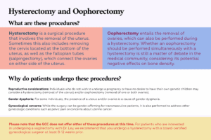 ftm bottom surgery: hysterectomy & oophorectomy